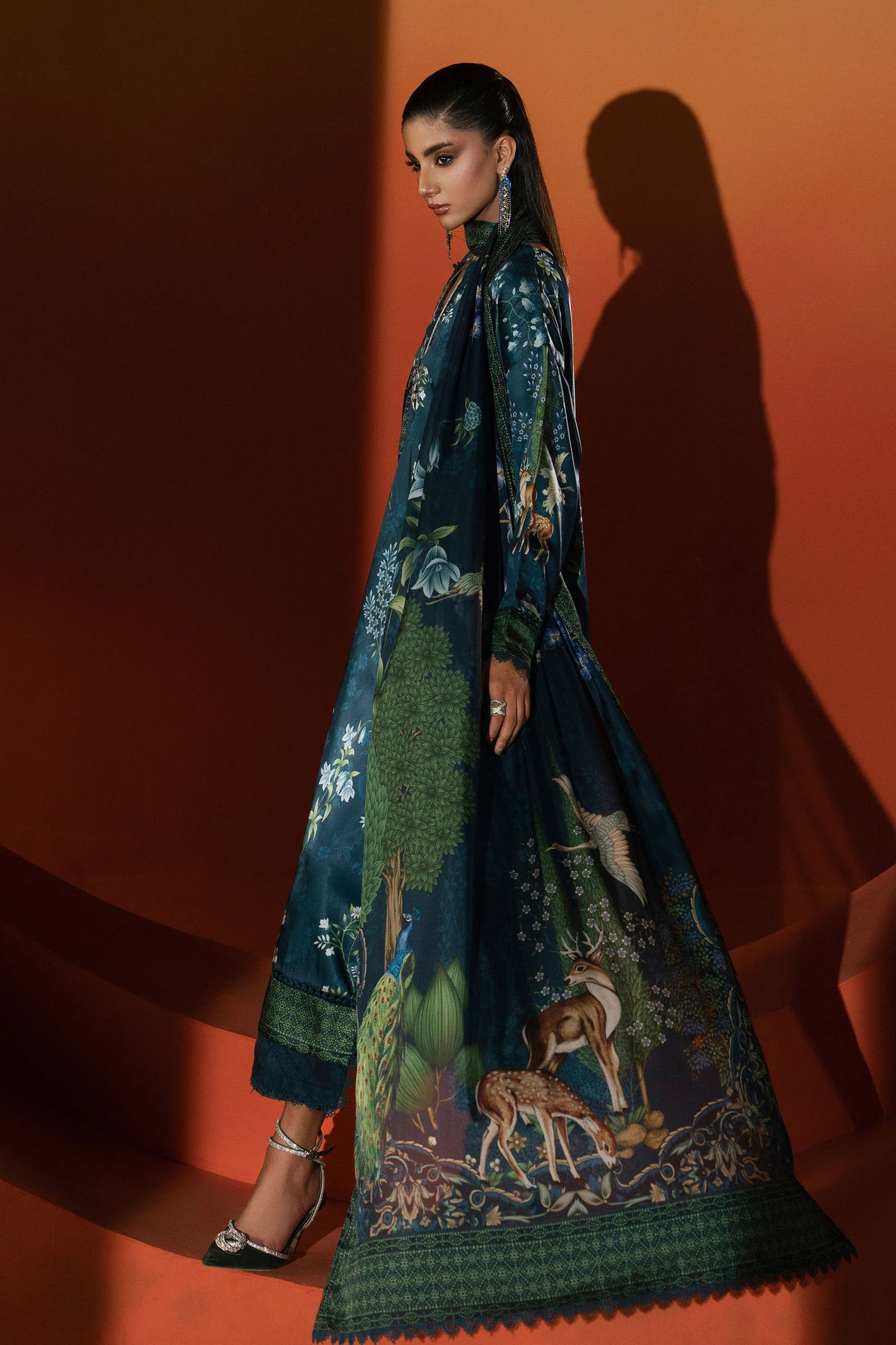 Maria B | Eid Collection 26 | 3 Piece Printed Satin Silk Suit