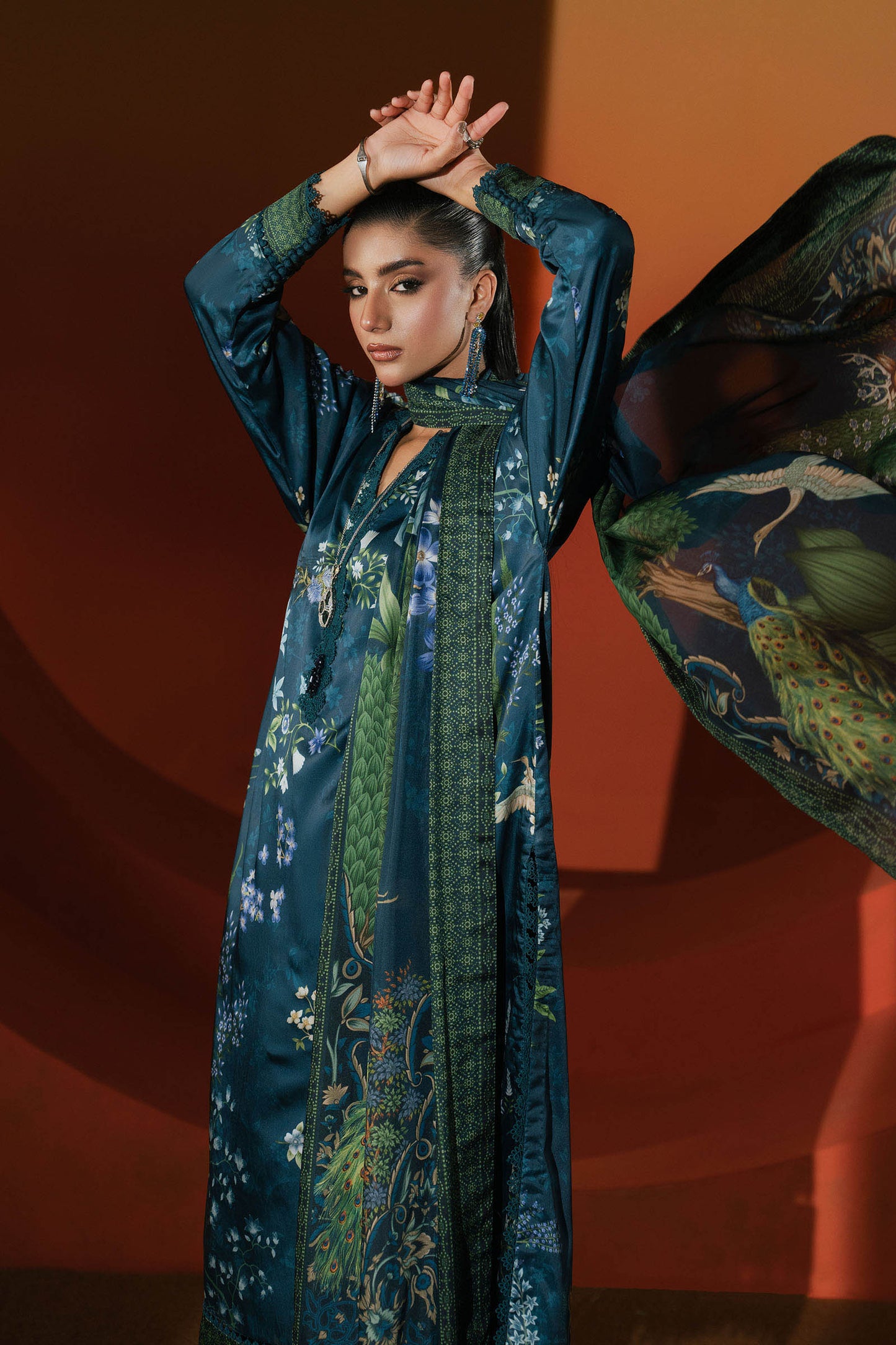 Maria B | Eid Collection 26 | 3 Piece Printed Satin Silk Suit
