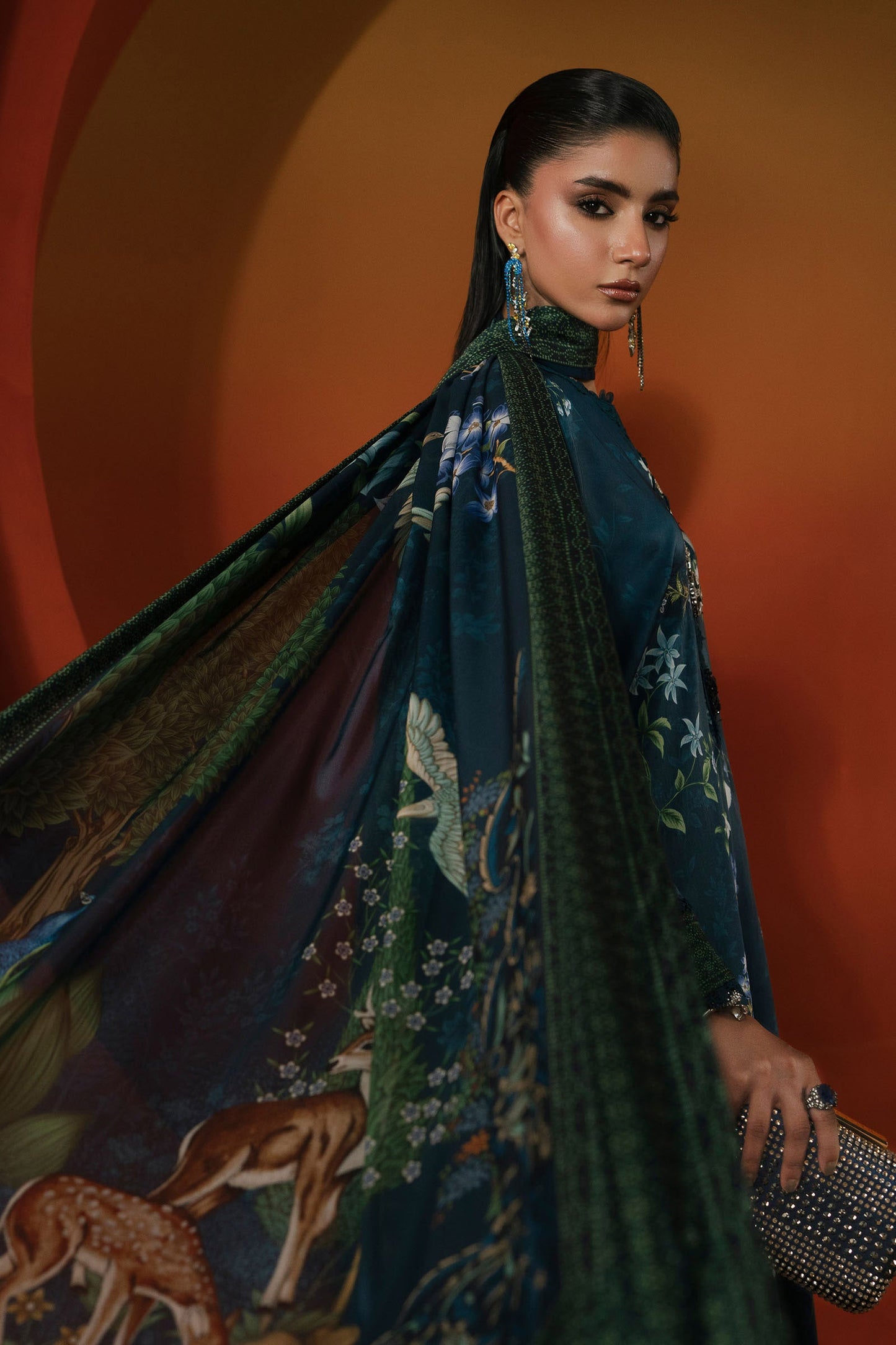 Maria B | Eid Collection 26 | 3 Piece Printed Satin Silk Suit