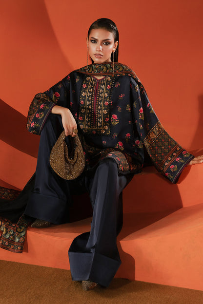 Maria B | Silk Prints | 3 Piece Printed Satin Silk Suit