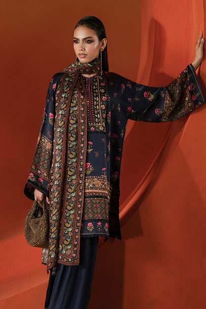 Maria B | Silk Prints | 3 Piece Printed Satin Silk Suit