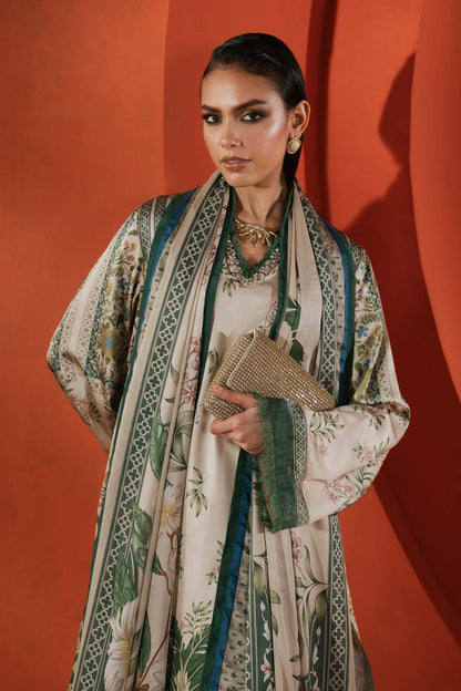 Maria B | Silk Prints | 3 Piece Embellished Satin Silk Suit