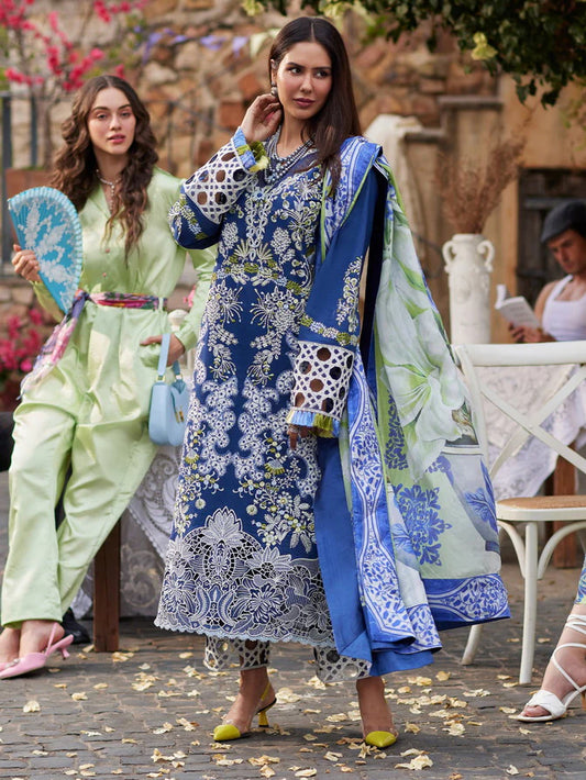 Mushq Te Amo Embroidered Lawn 3Pc Suit MSL-2406 Modena Magic