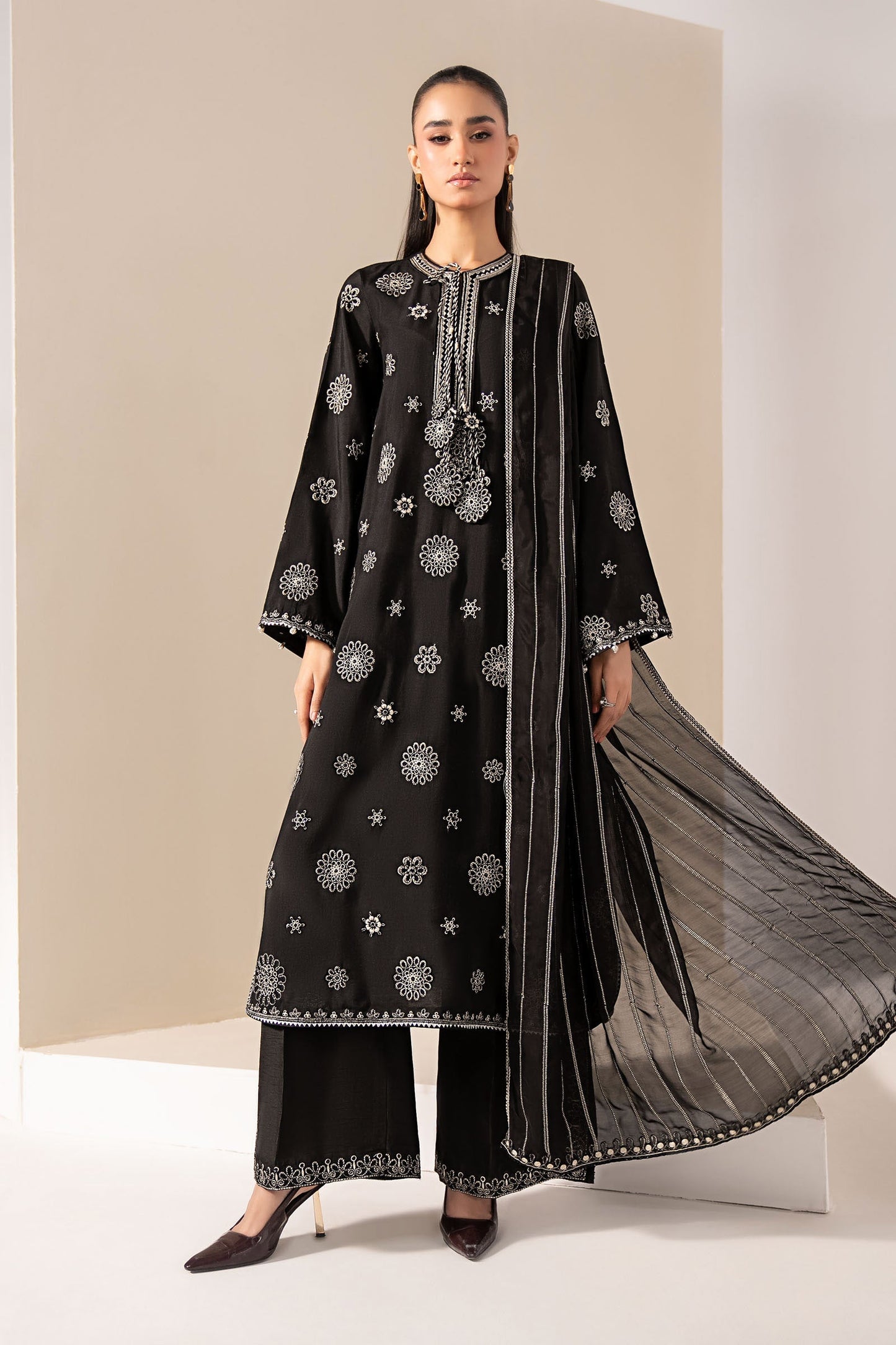Maria B | Eid Collection 26 | 3 Piece Embroidered Tissue Staple Suit