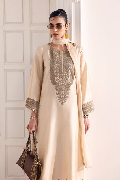 Maria B | Eid Collection 26 | 3 Piece Embroidered Self Tassel Silk Suit
