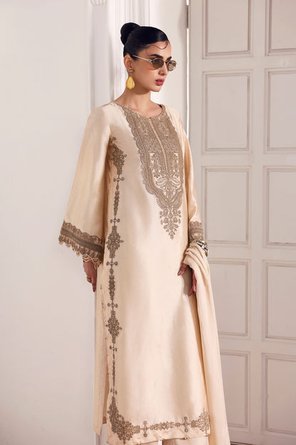 Maria B | Eid Collection 26 | 3 Piece Embroidered Self Tassel Silk Suit