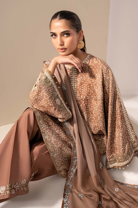 Maria B | Eid Collection 26 | 3 Piece Embroidered Silk Suit
