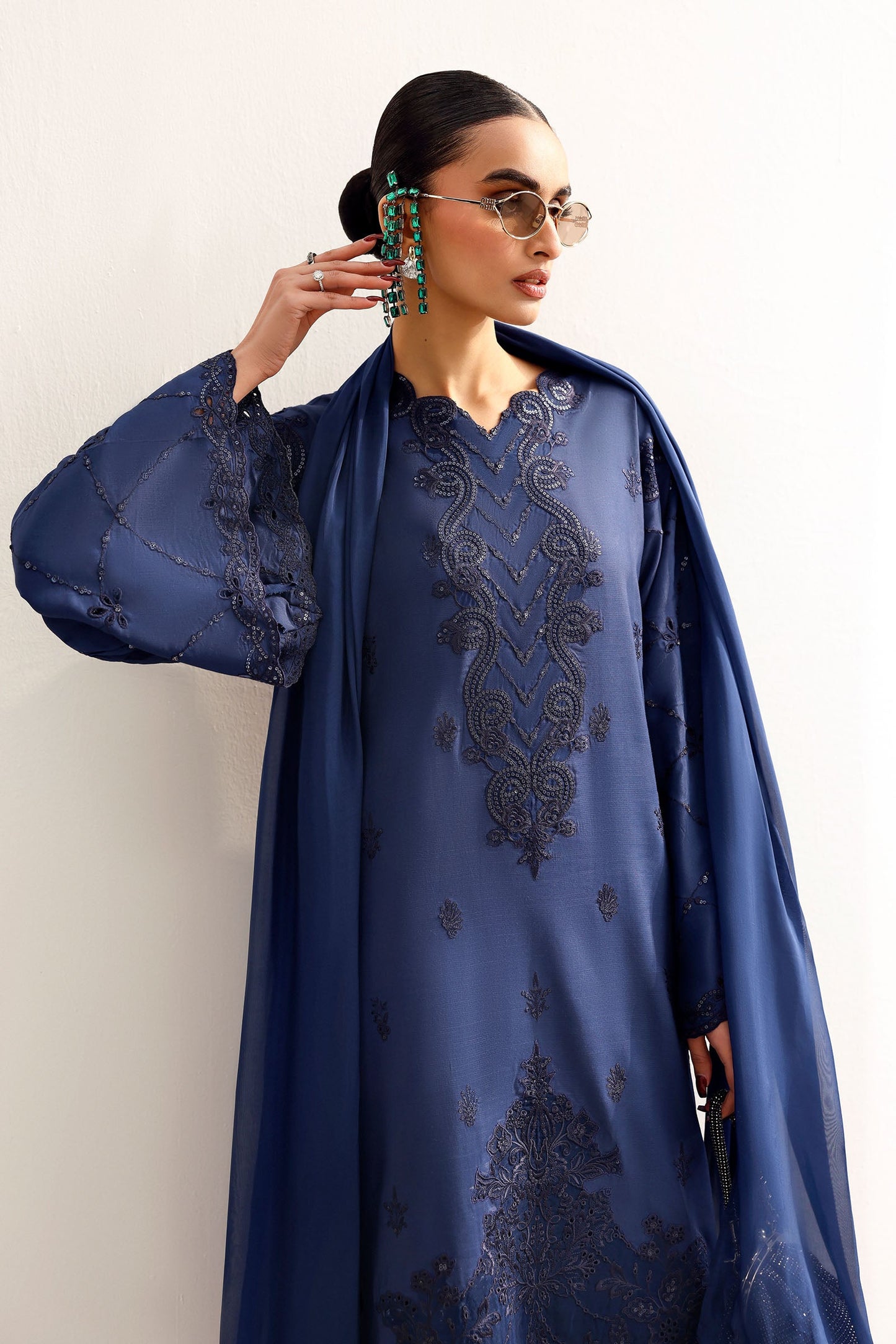 Maria B | Eid Collection 26 | 3 Piece Embroidered Raw Silk Suit