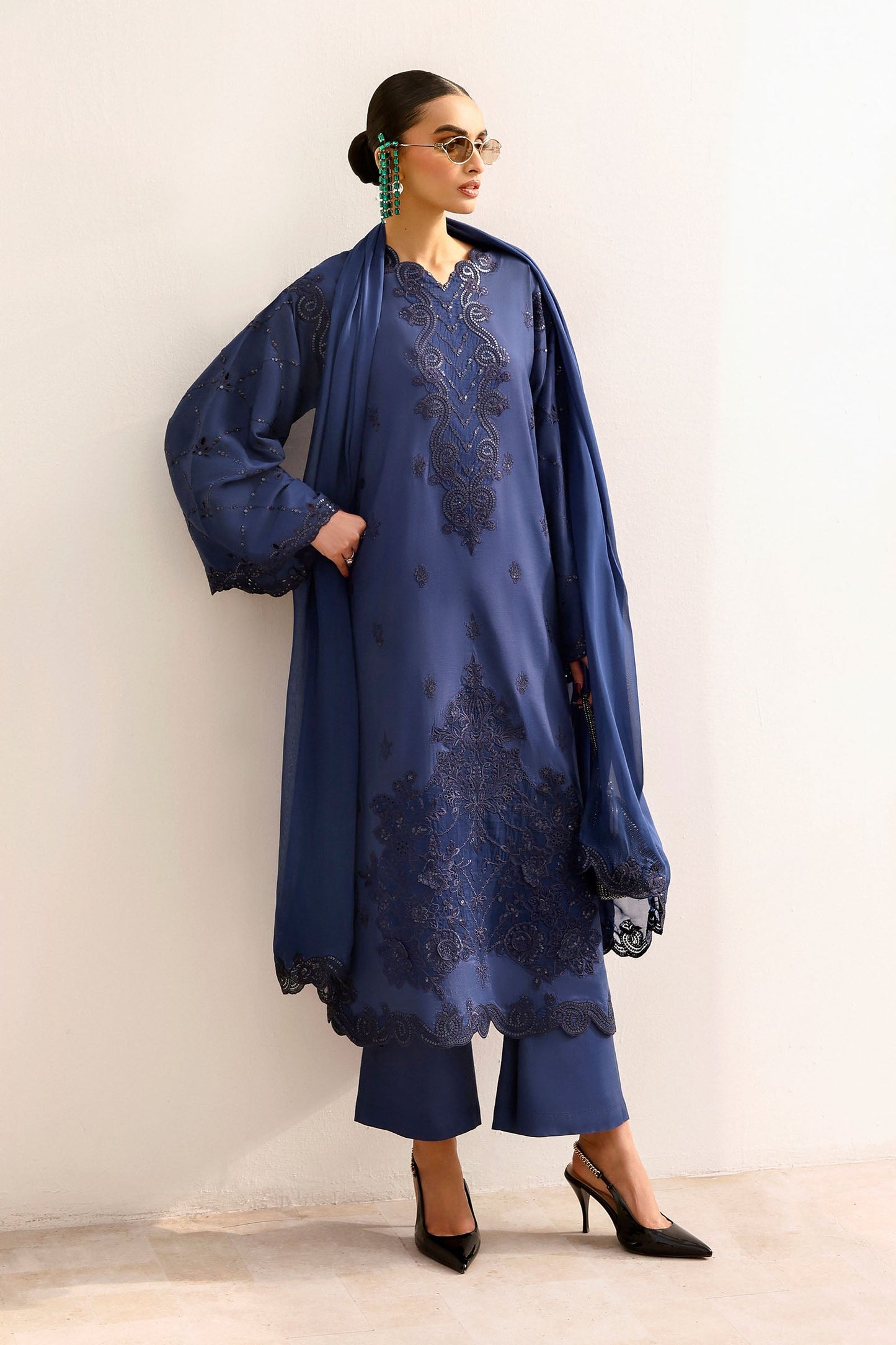 Maria B | Eid Collection 26 | 3 Piece Embroidered Raw Silk Suit