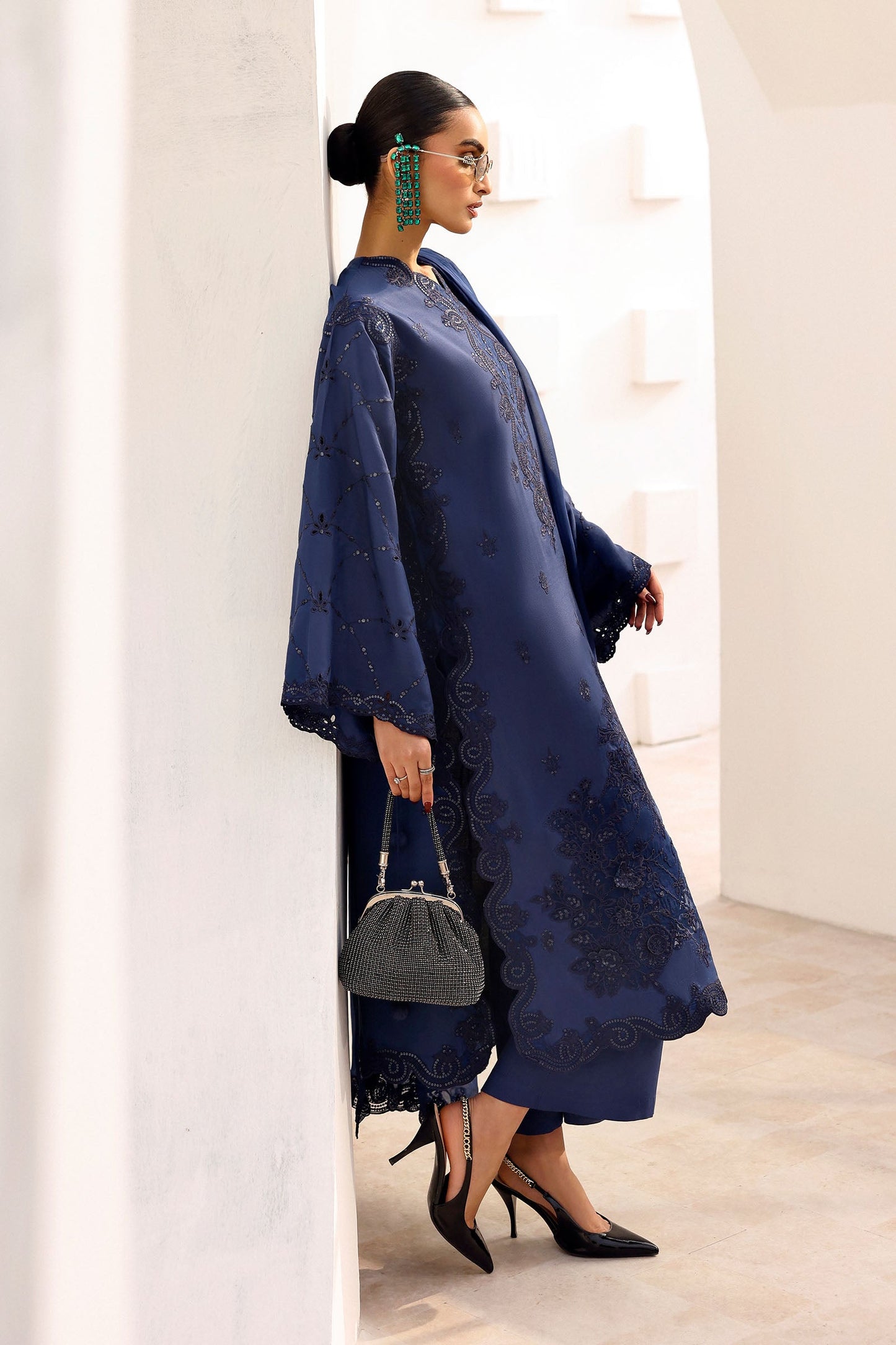 Maria B | Eid Collection 26 | 3 Piece Embroidered Raw Silk Suit