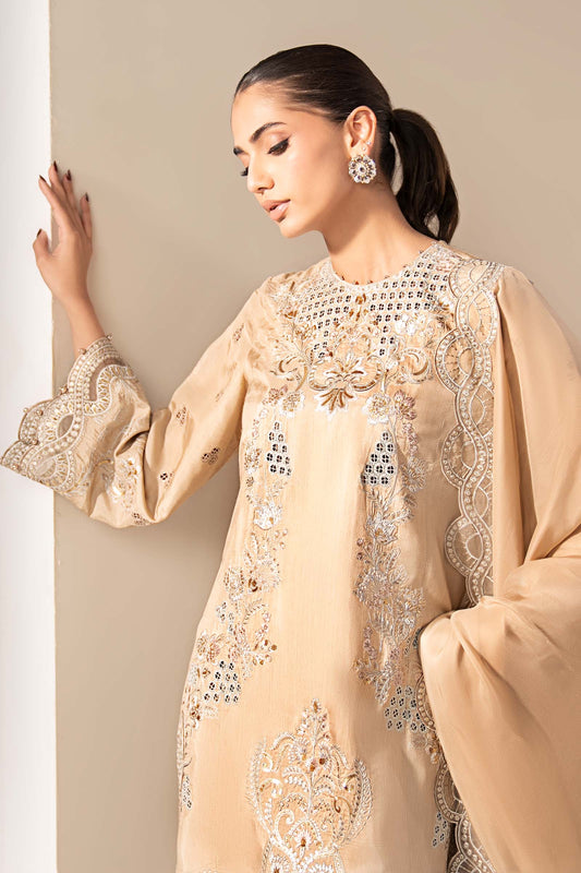 Maria B | Eid Collection Formals 26 | 3 Piece Embroidered Raw Silk Suit