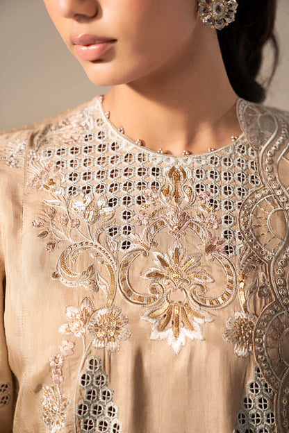 Maria B | Eid Collection Formals 26 | 3 Piece Embroidered Raw Silk Suit