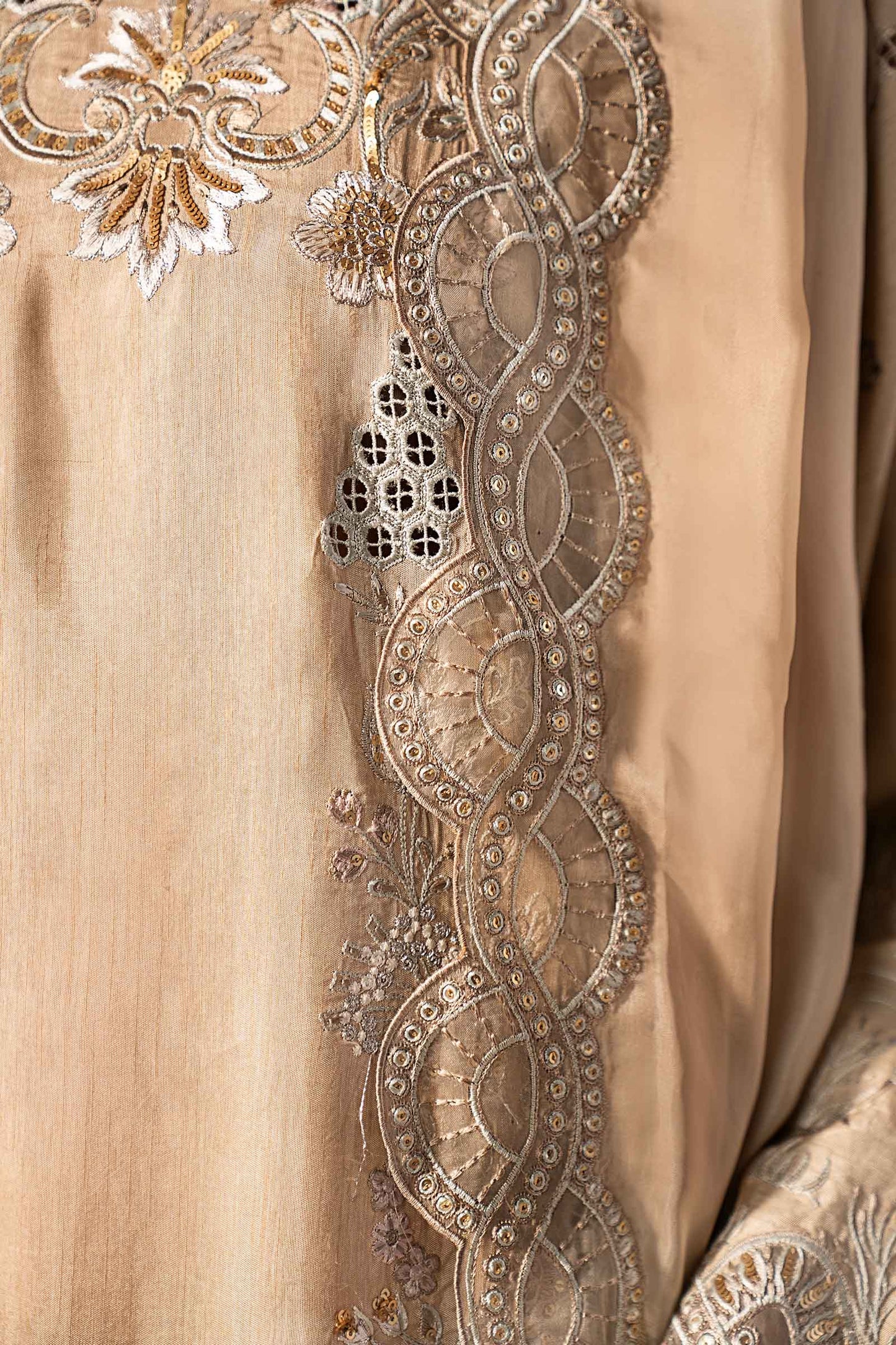 Maria B | Eid Collection Formals 26 | 3 Piece Embroidered Raw Silk Suit