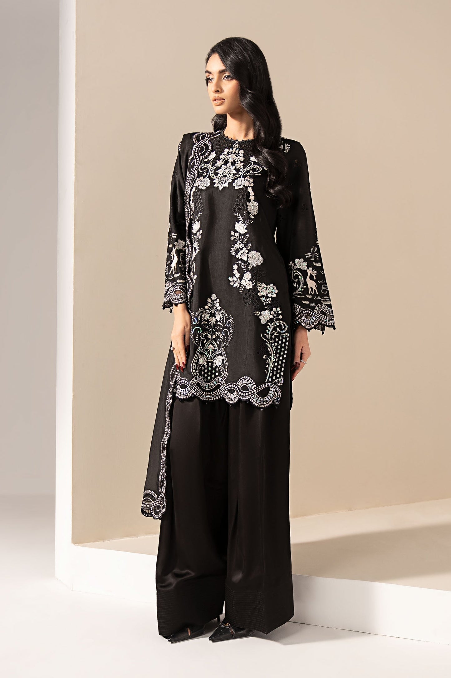 Maria B | Eid Collection 26 | 3 Piece Embroidered Raw Silk Suit