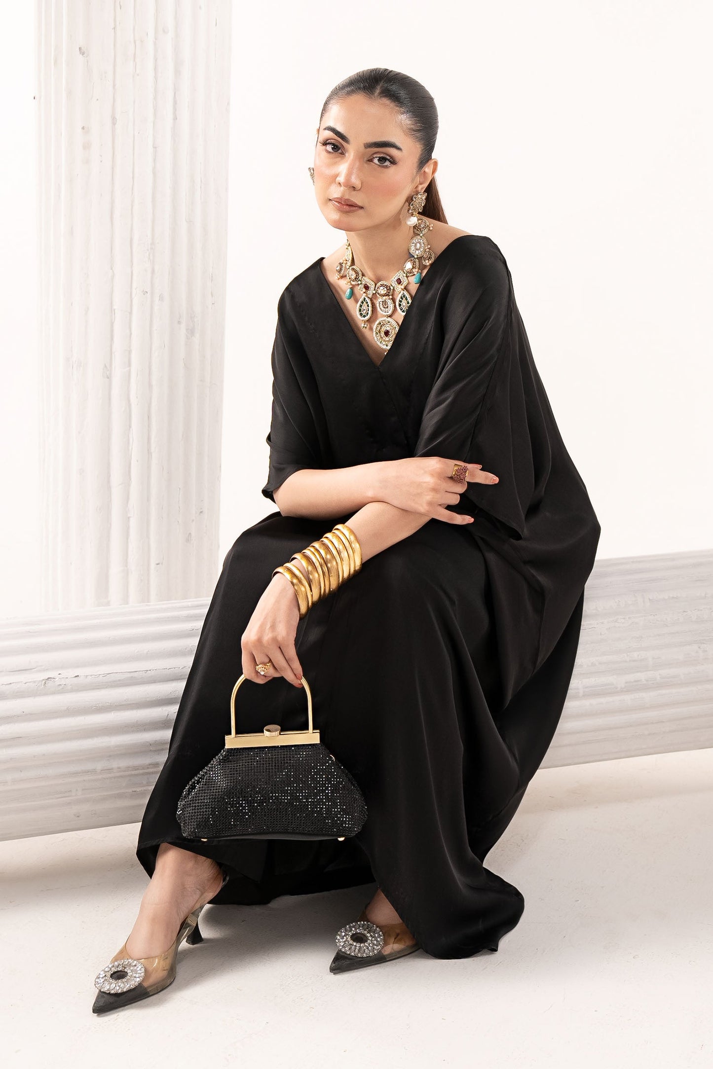 Maria B | Eid Collection 26 | 3 Piece Embroidered Satin Silk Suit