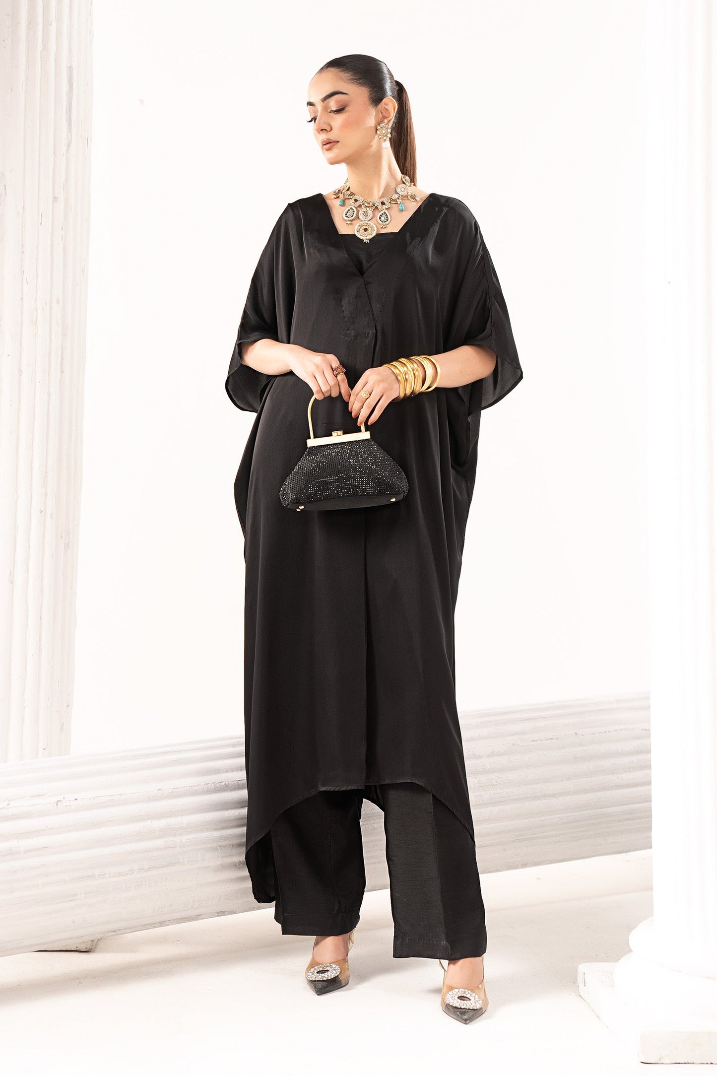 Maria B | Eid Collection 26 | 3 Piece Embroidered Satin Silk Suit