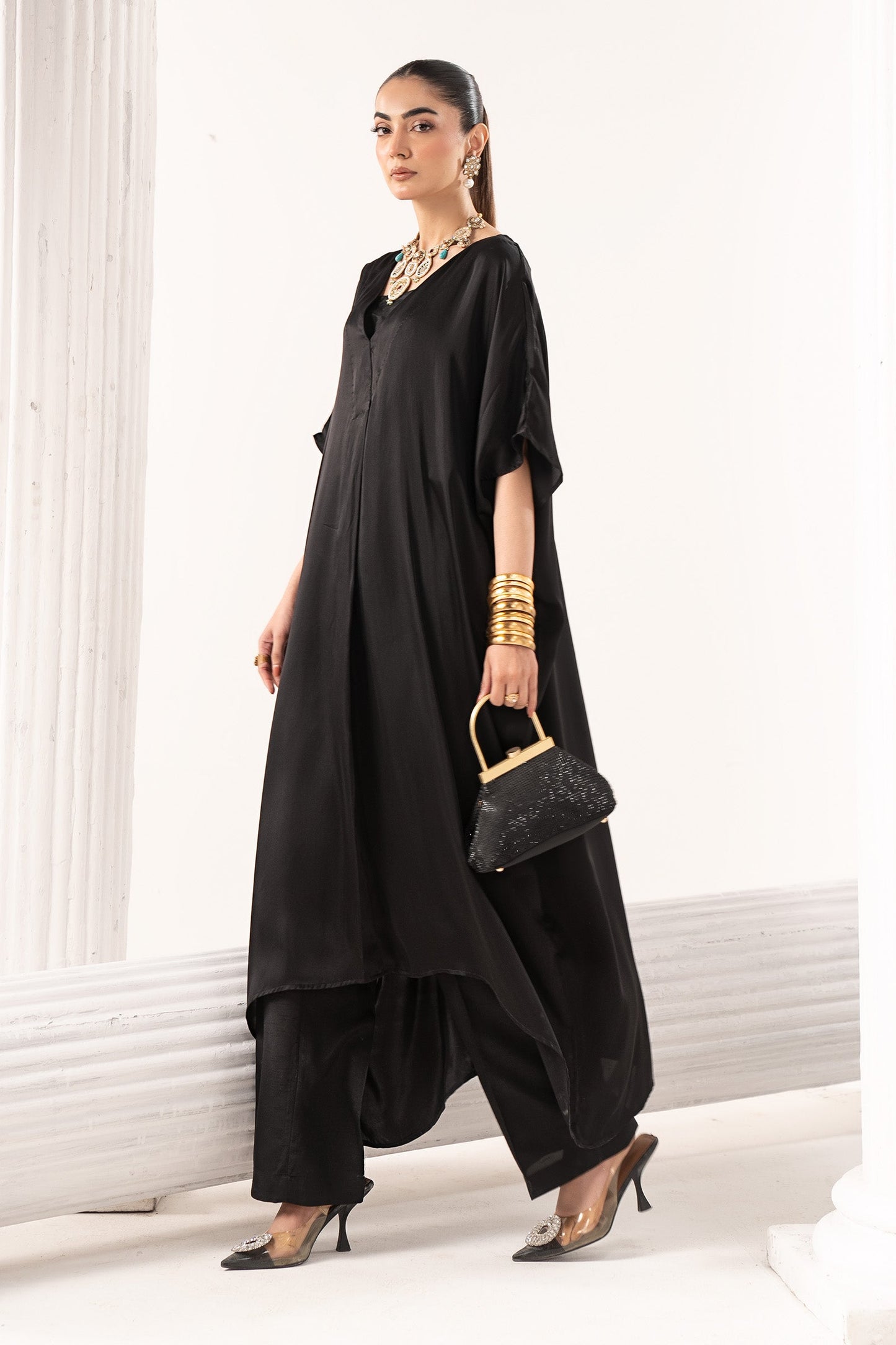 Maria B | Eid Collection 26 | 3 Piece Embroidered Satin Silk Suit