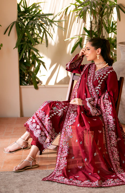 Emaan Adeel | Navaeh Luxury Pret | CERISE - House Of Anaya