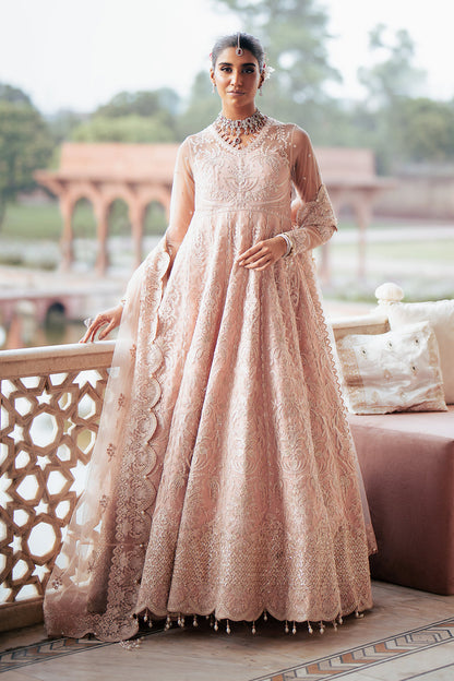 Silsila by Saad Shaikh Embroidered Net 3Pc Suit D-07 Azela