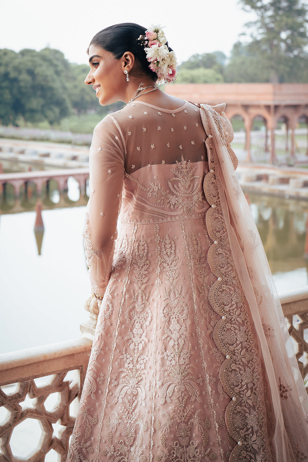 Silsila by Saad Shaikh Embroidered Net 3Pc Suit D-07 Azela