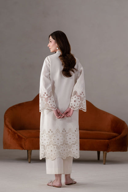 Akbar Aslam | Pret Lawn | Ecru
