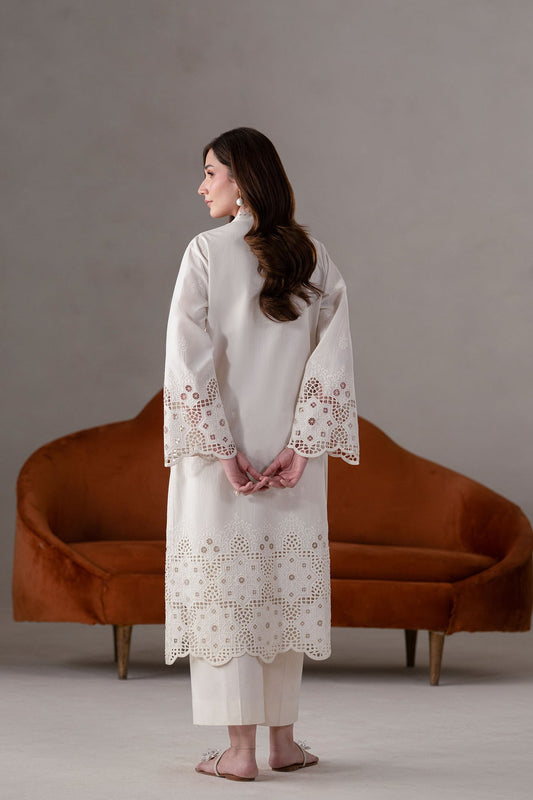 Akbar Aslam | Pret Lawn | Ecru