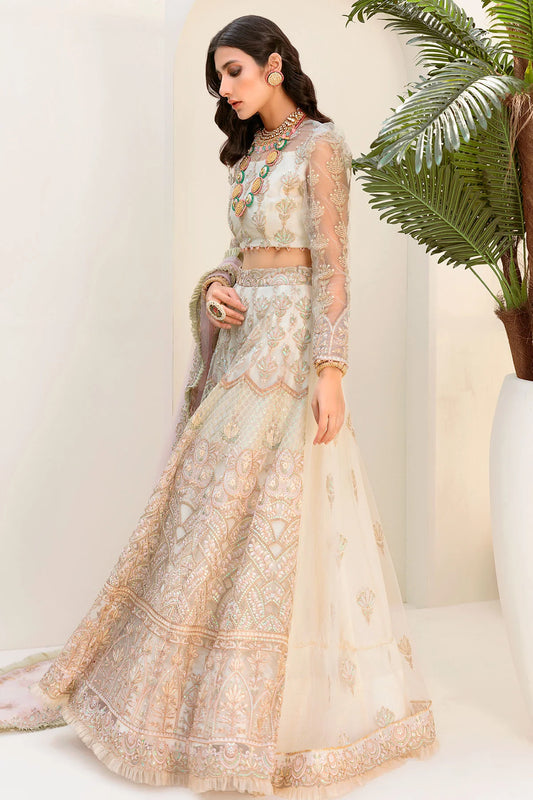 Motifz | EMBROIDERED SILK NET | 3186-PINK-SALT