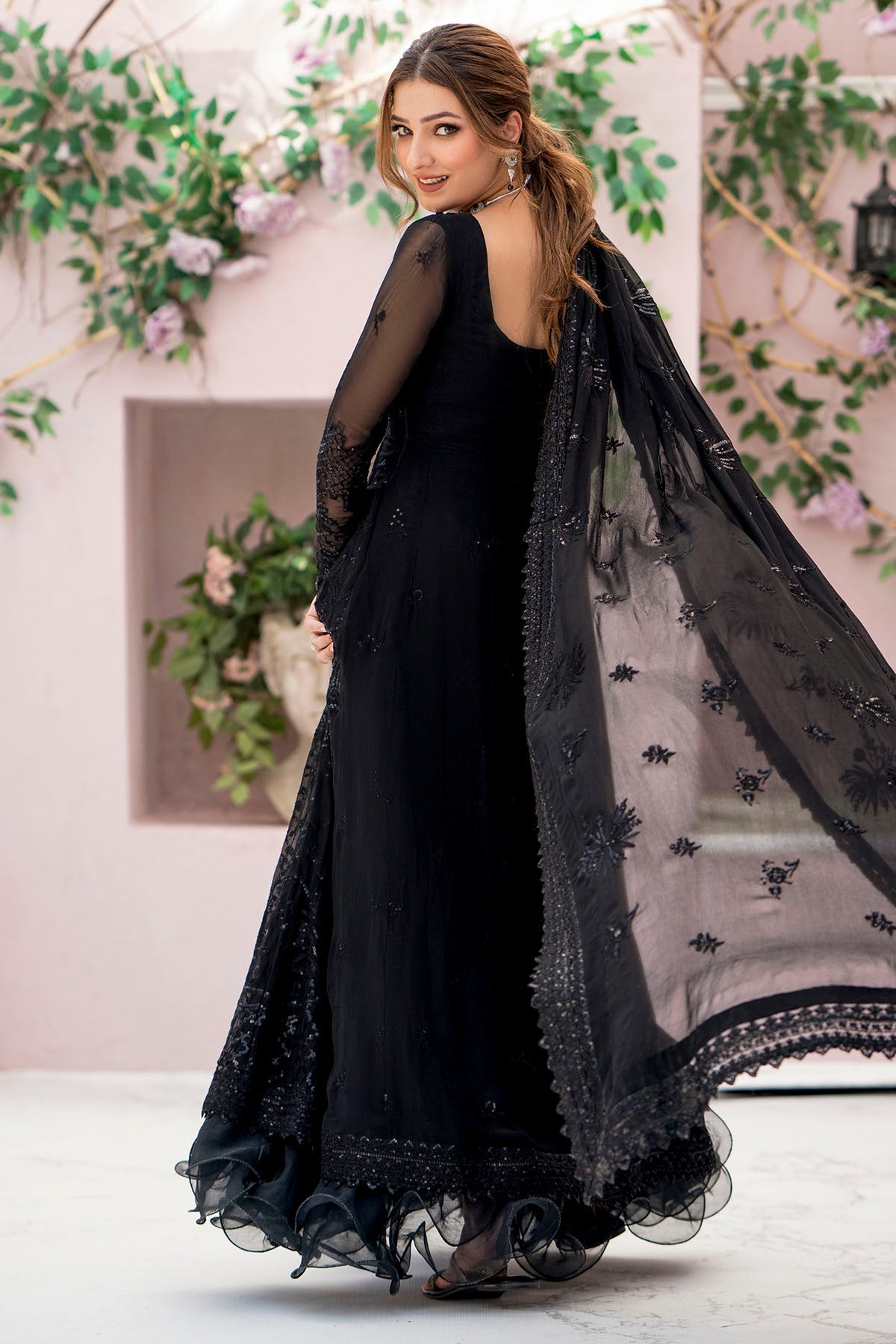 Motifz-4113-ELAI EMBROIDERED BEMBERG CHIFFON - Riwayat-e-khas
