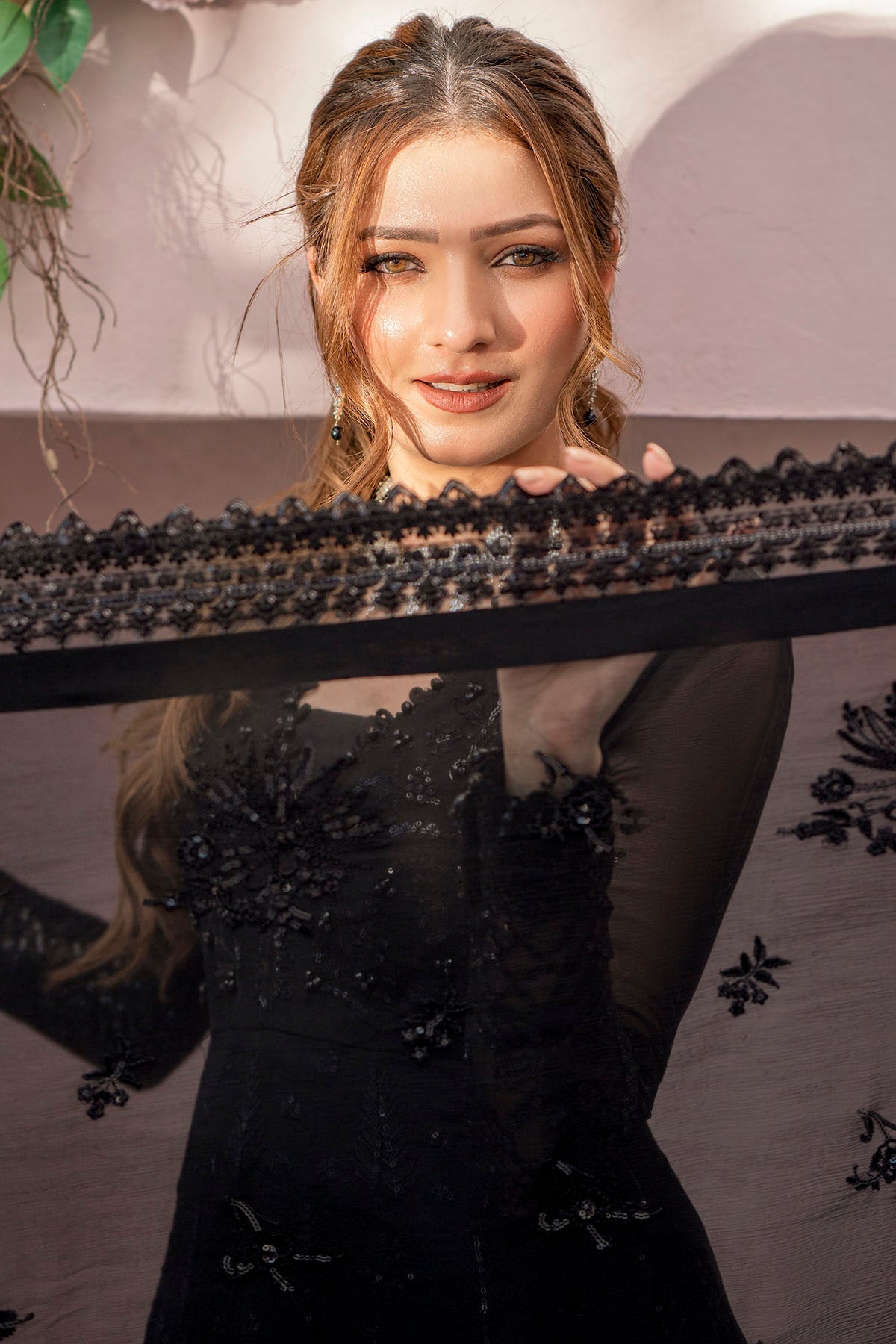 Motifz-4113-ELAI EMBROIDERED BEMBERG CHIFFON - Riwayat-e-khas