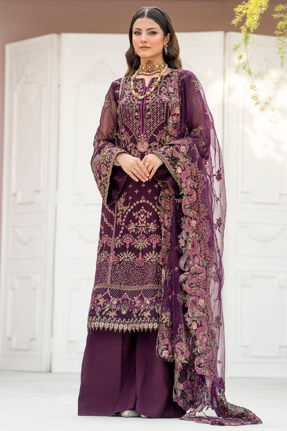 Motifz-4118-CLAUDIA EMBROIDERED BEMBERG CHIFFON - Riwayat-e-khas