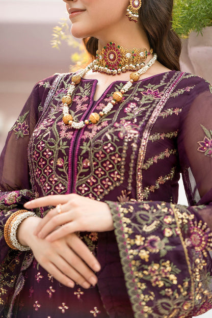 Motifz-4118-CLAUDIA EMBROIDERED BEMBERG CHIFFON - Riwayat-e-khas