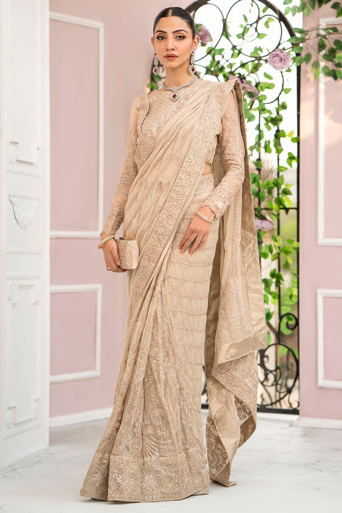 Motifz-4119-LYANNA EMBROIDERED BEMBERG CHIFFON - Riwayat-e-khas