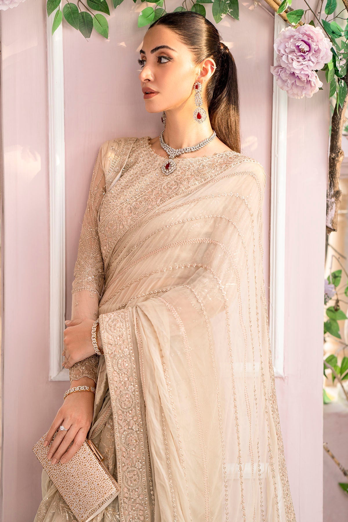 Motifz-4119-LYANNA EMBROIDERED BEMBERG CHIFFON - Riwayat-e-khas