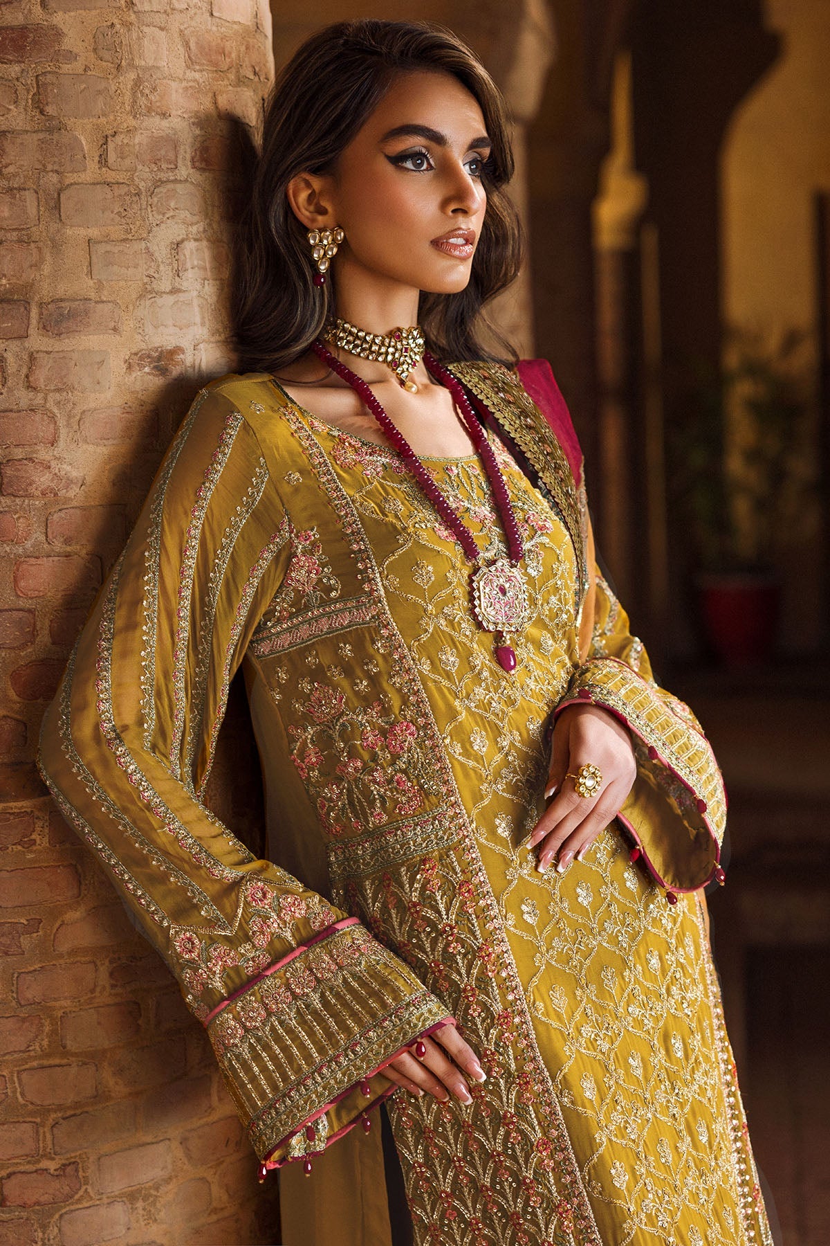 Motifz | EMBROIDERED CRINKLE CHIFFON | 4129-BAKHTAWAR