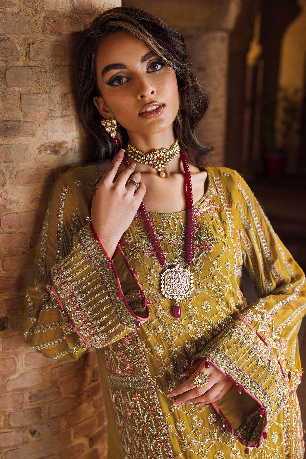 Motifz | EMBROIDERED CRINKLE CHIFFON | 4129-BAKHTAWAR