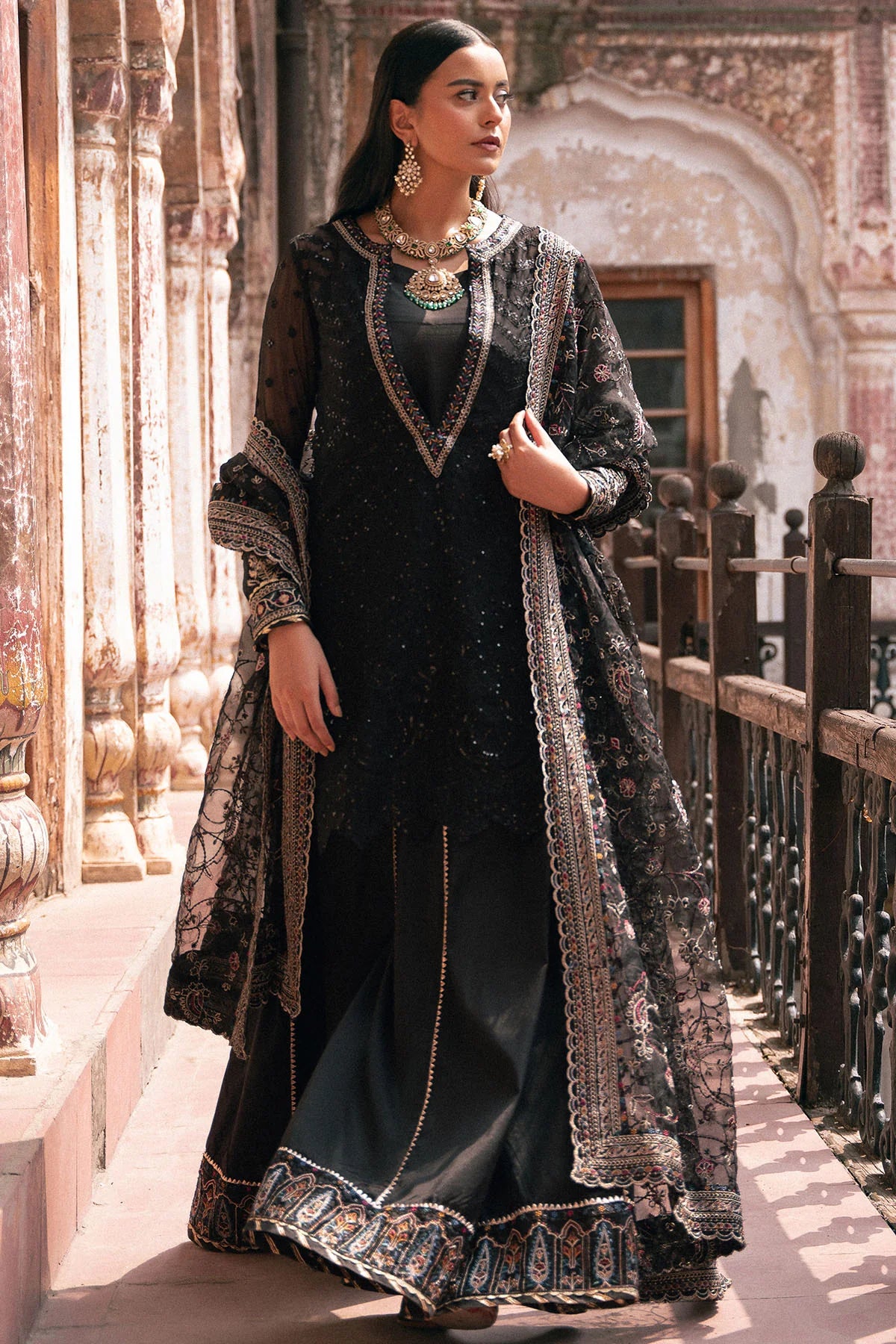 Motifz | EMBROIDERED CRINKLE CHIFFON | 4816-GAZALA
