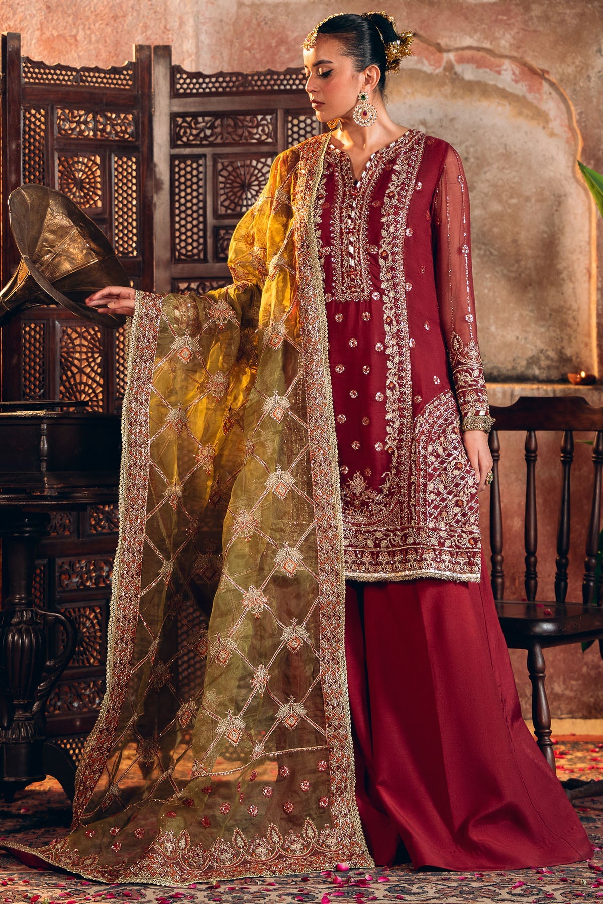 Motifz | EMBROIDERED CRINKLE CHIFFON | 4817-TABEER