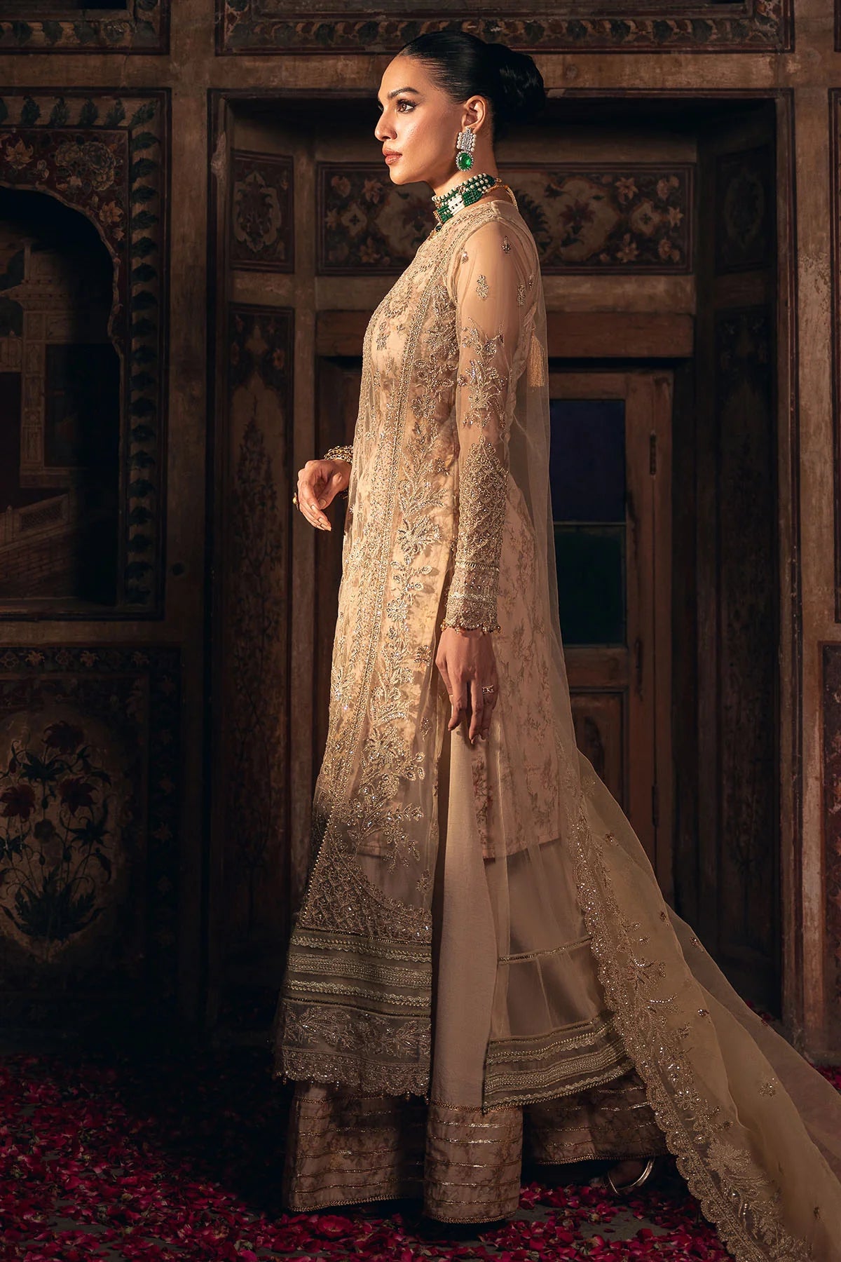 Motifz | EMBROIDERED SILK NET | 4821-SHERBANO