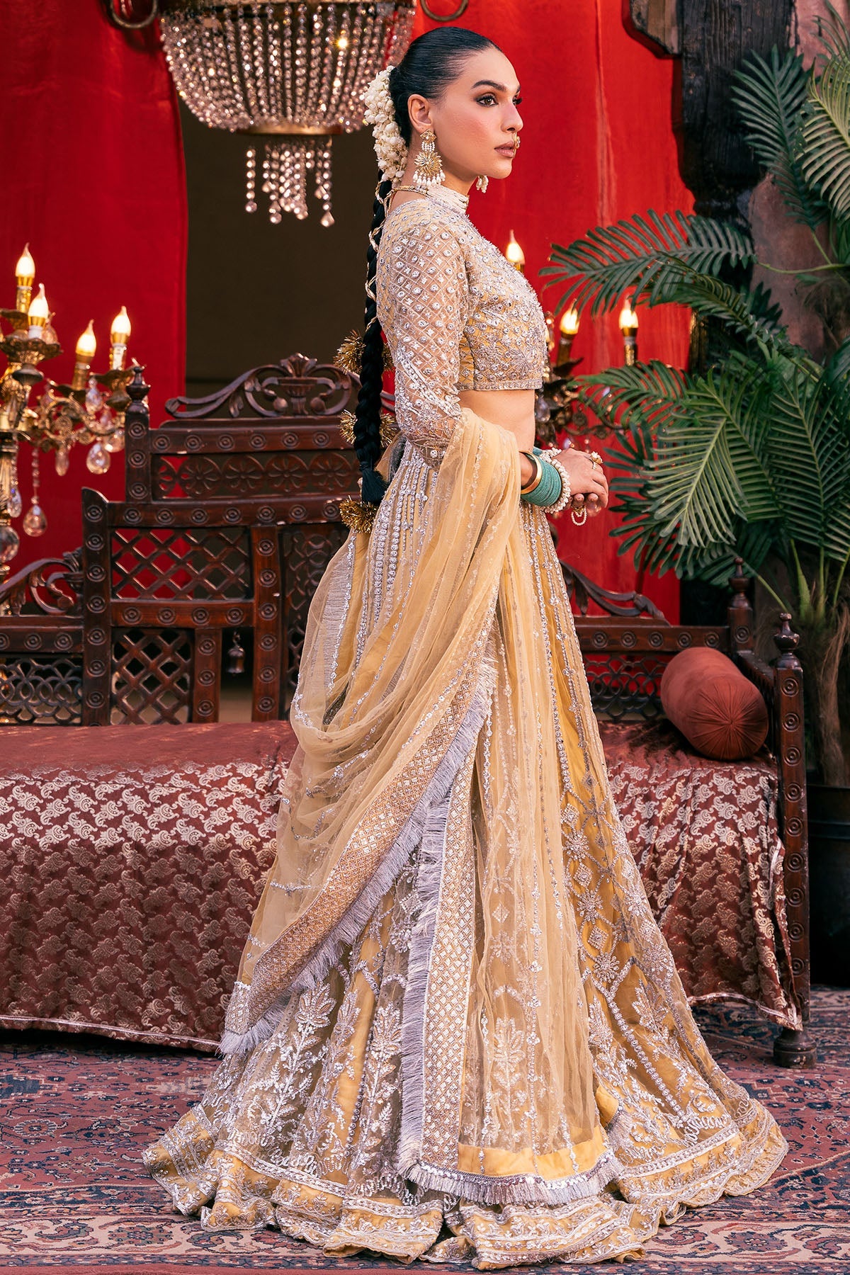 Motifz | EMBROIDERED SILK NET | 4826-OMAIRA
