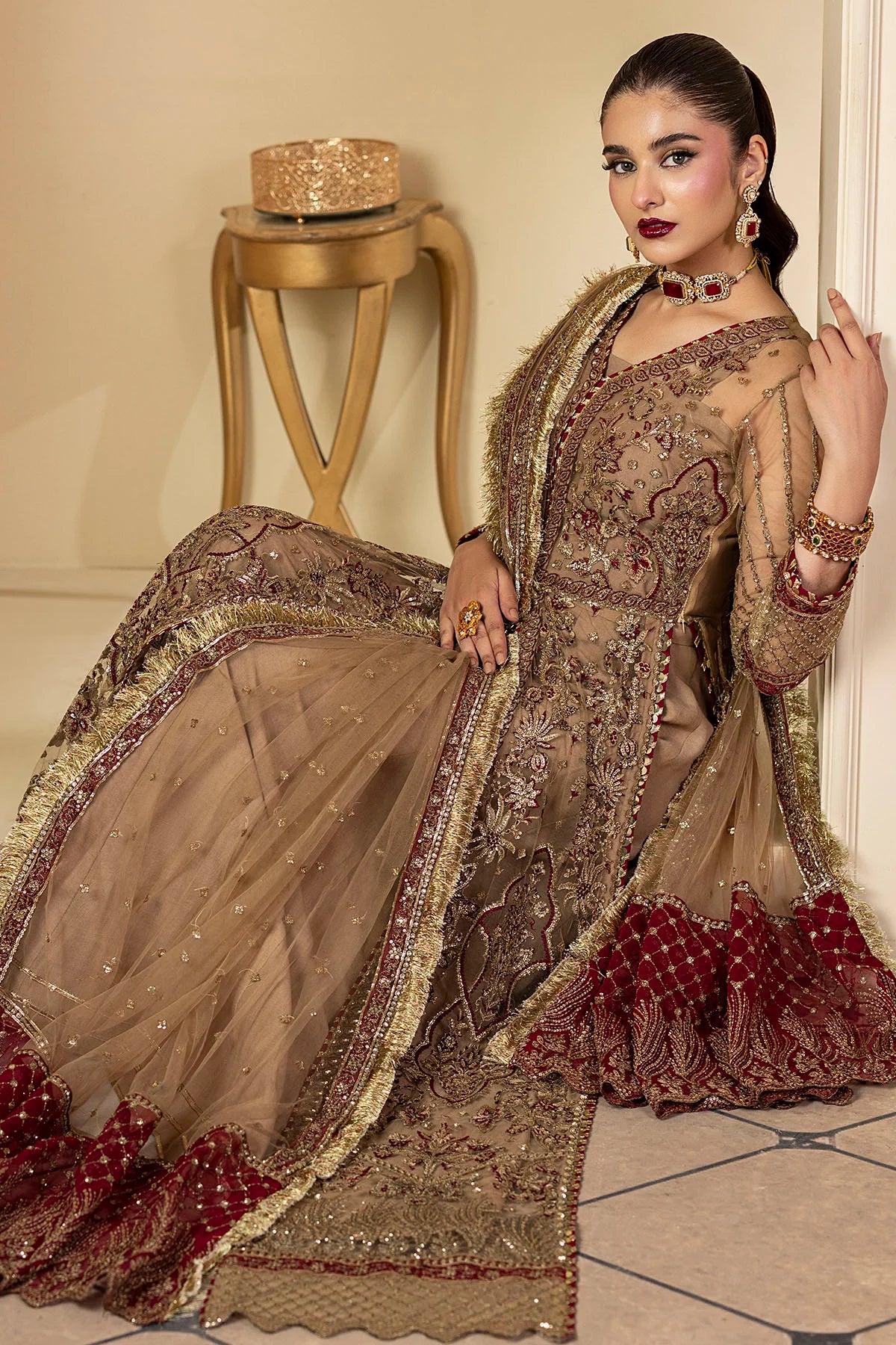 Motifz | EMBROIDERED SILK NET | 5132-MYLAH