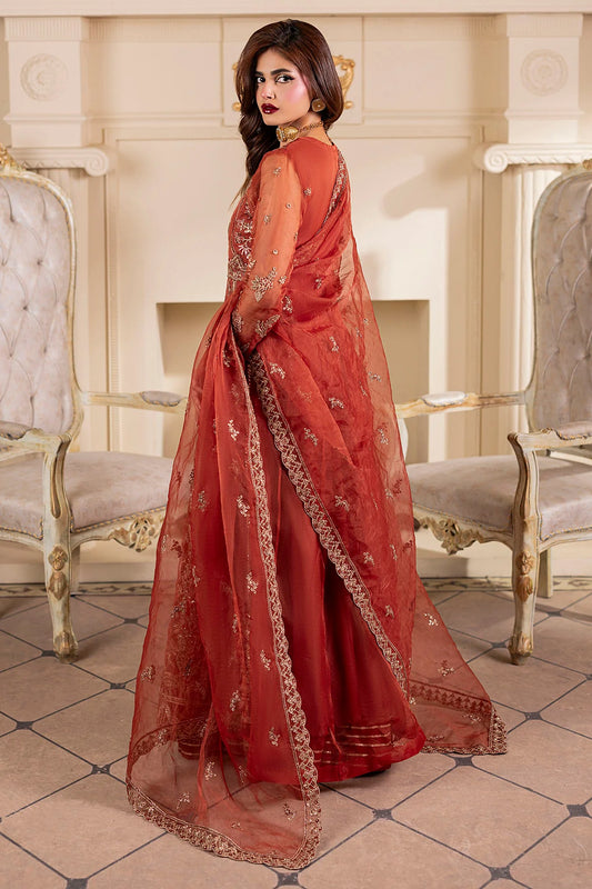 Motifz | EMBROIDERED ORGANZA | 5139-BRANDY