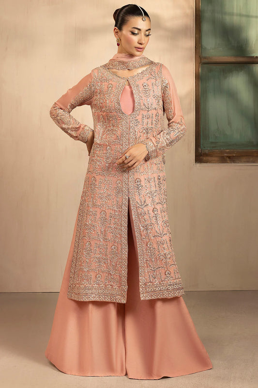 Motifz | EMBROIDERED CRINKLE CHIFFON | 5576-PEARL