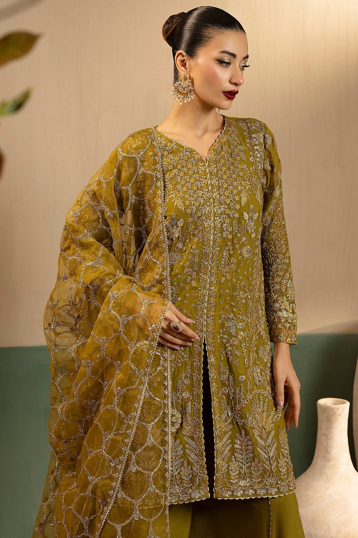 Motifz | EMBROIDERED CRINKLE CHIFFON | 5577-ROMY