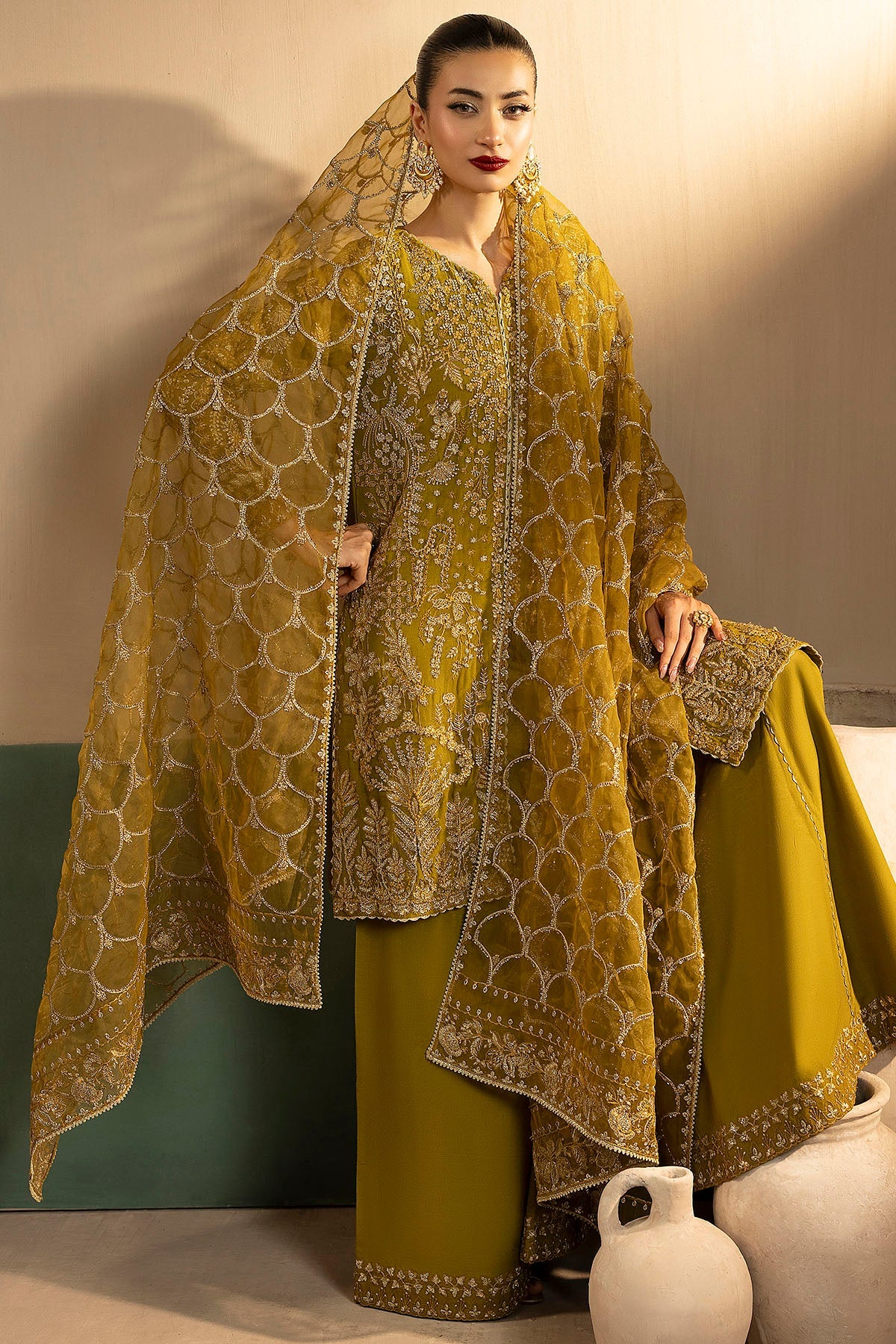 Motifz | EMBROIDERED CRINKLE CHIFFON | 5577-ROMY