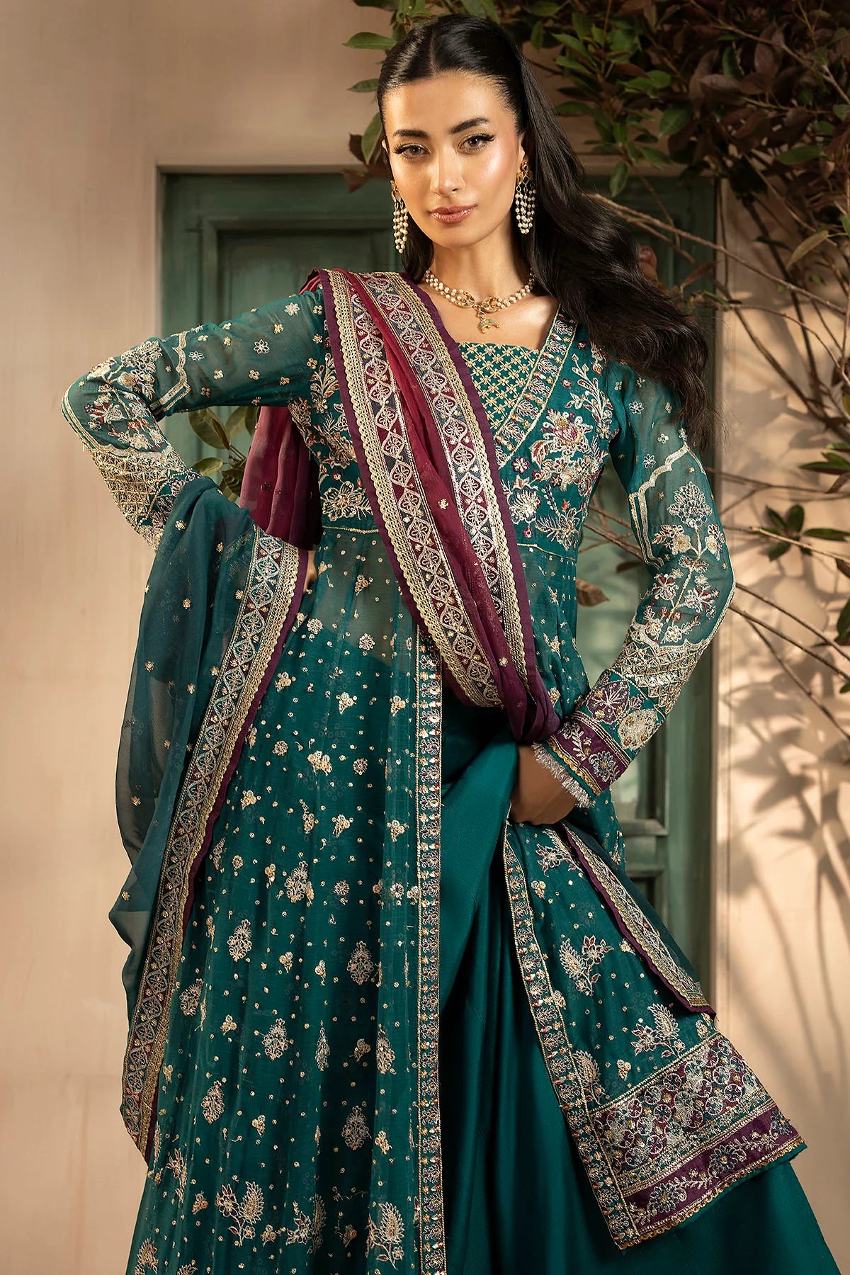 Motifz | EMBROIDERED CRINKLE CHIFFON | 5578-GISELLE