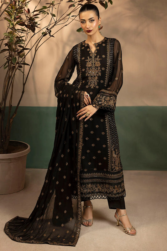 Motifz | EMBROIDERED CRINKLE CHIFFON | 5579-VIOLA