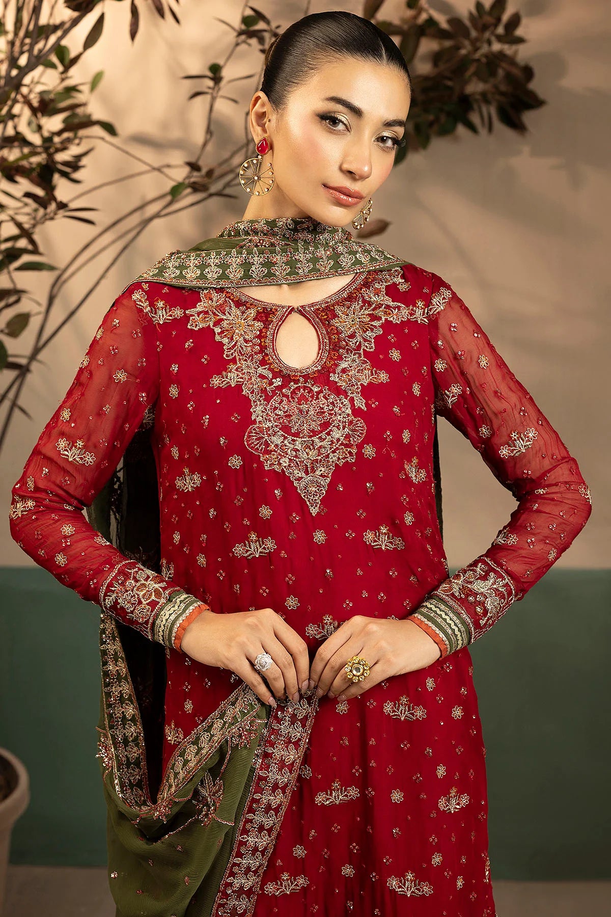 Motifz | EMBROIDERED CRINKLE CHIFFON | 5582-JENNA