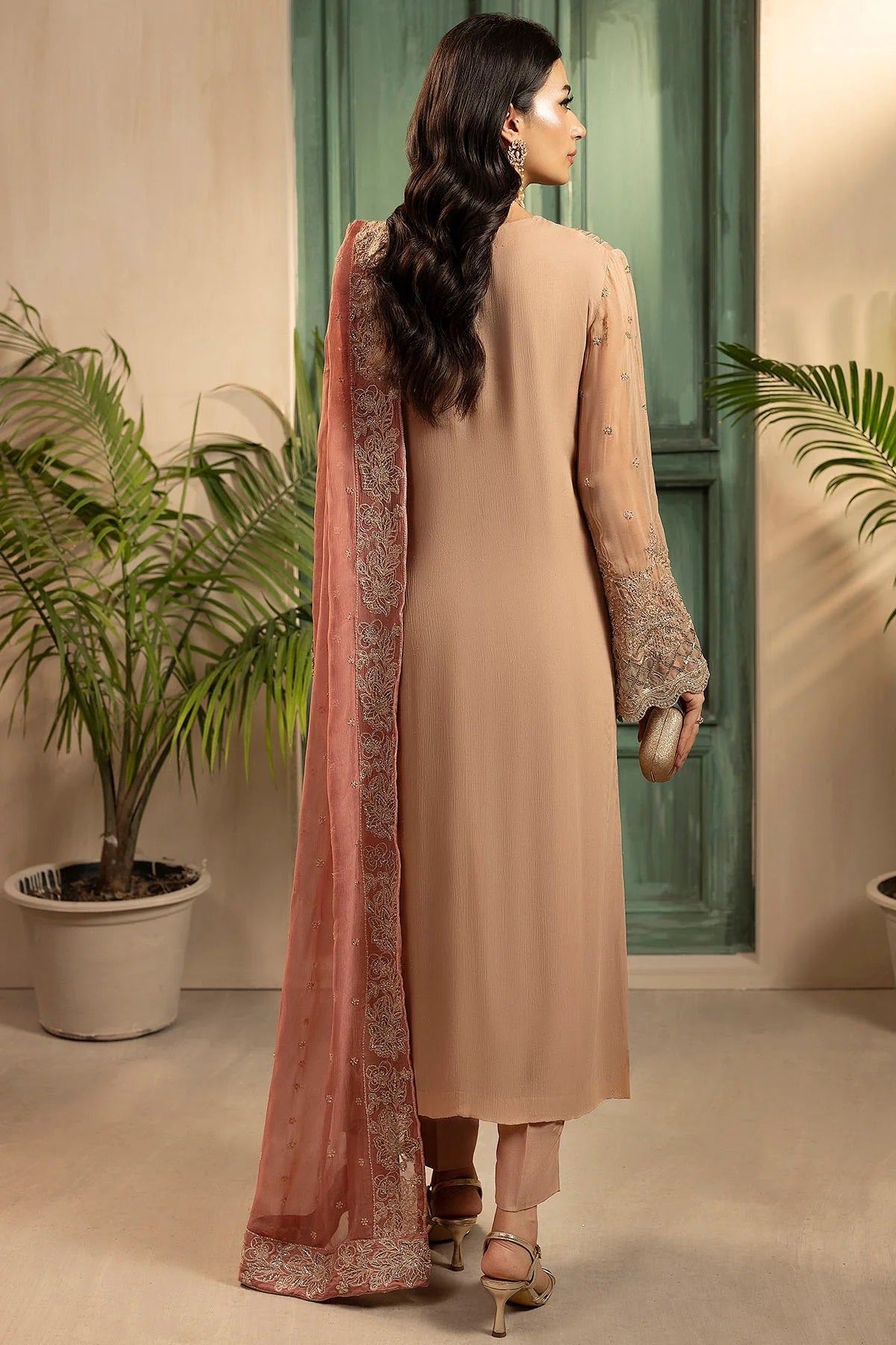 Motifz | EMBROIDERED CRINKLE CHIFFON | 5583-ELLA