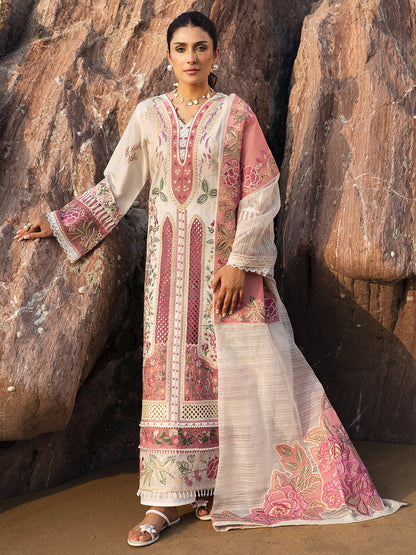 Mahnur | Sirena Luxury Lawn 25 | Magnolia - House Of Anaya