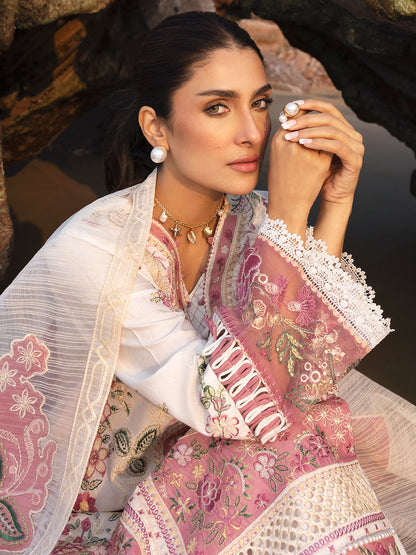 Mahnur | Sirena Luxury Lawn 25 | Magnolia - House Of Anaya